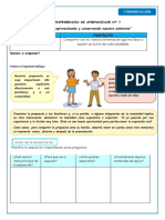 COMUNICACIÓN Compartimos Nuestra Propuesta de Acciones.