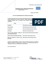 Acta de Conformación - Consejo Estudiantil 2021