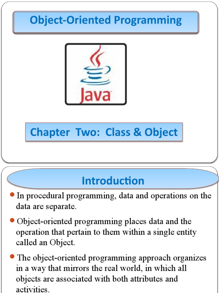 Chapter 2.1 Object Oriented Programing | PDF | Programming ...