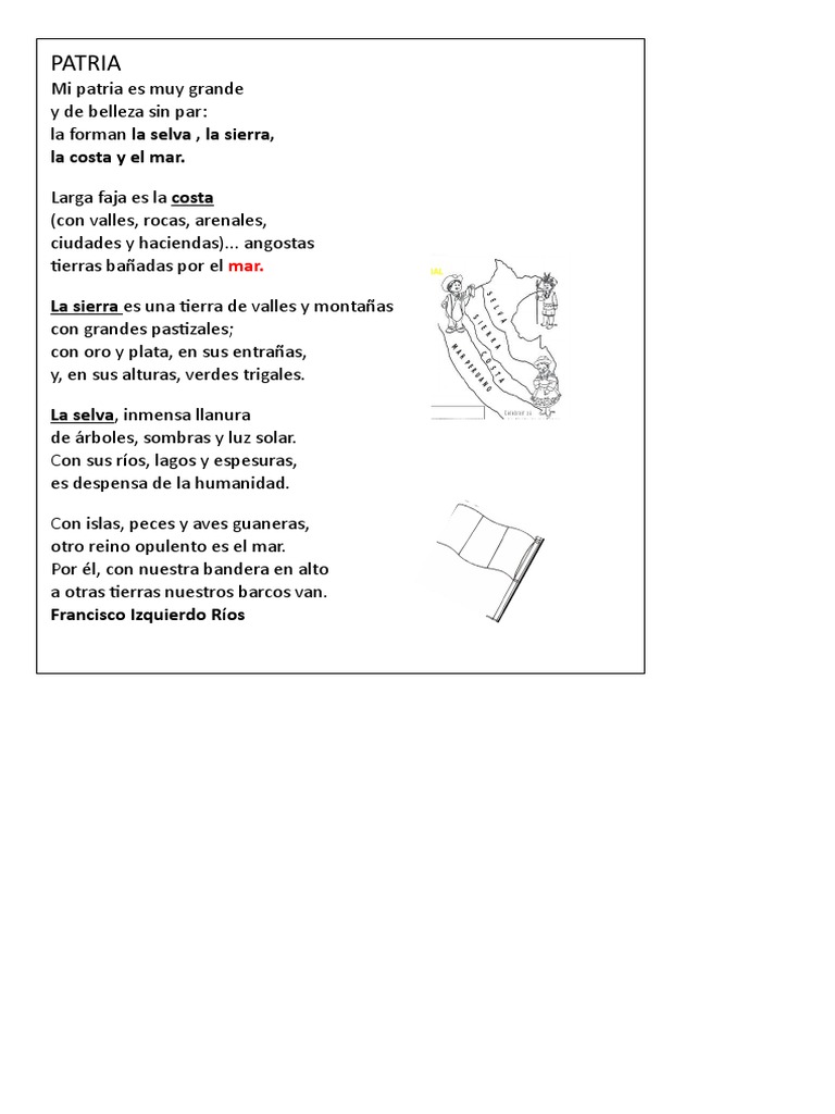 Poema a la Patria de Francisco Izquierdo Ríos | PDF