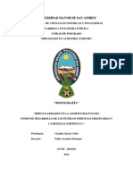 Daf-V-Ii 029-2019 "Irregularidades en La Administración Del Fondo de Desarrollo de Los Pueblos Indígenas Originarias y Campesinas (Fdppioycc) "