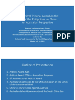 Thayer The Arbitral Tribunal Award On The Case of The Philippines - V - China: An Australian Perspective