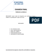 Examen Final - Toría de La Ciencia Ii