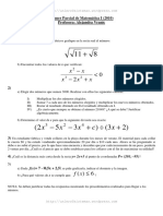 Matemática I - Primer Parcial 2010 - Tema 1