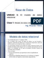 Clase 1 Modelo de Datos Relacional 2020-I