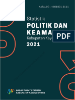 Statistik Politik Dan Keamanan Kabupaten Kayong Utara 2021