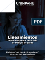 Lineamientos Trabajos de Grado