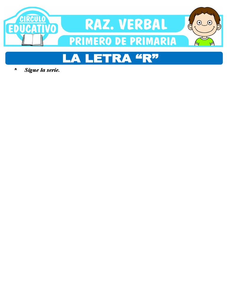 La-Letra-R-primer Grado | PDF