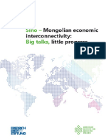 Sino-Mongolian Economic Interconnectivity: Big Talks, Little Progress