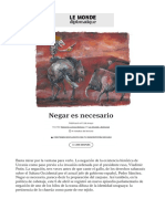 Negar Es Necesario - Le Monde Diplomatique Editorial-Uruguay