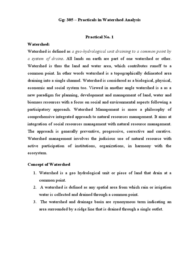 Mili Watershed Analysis and Mapping | PDF | Drainage Basin | Stream