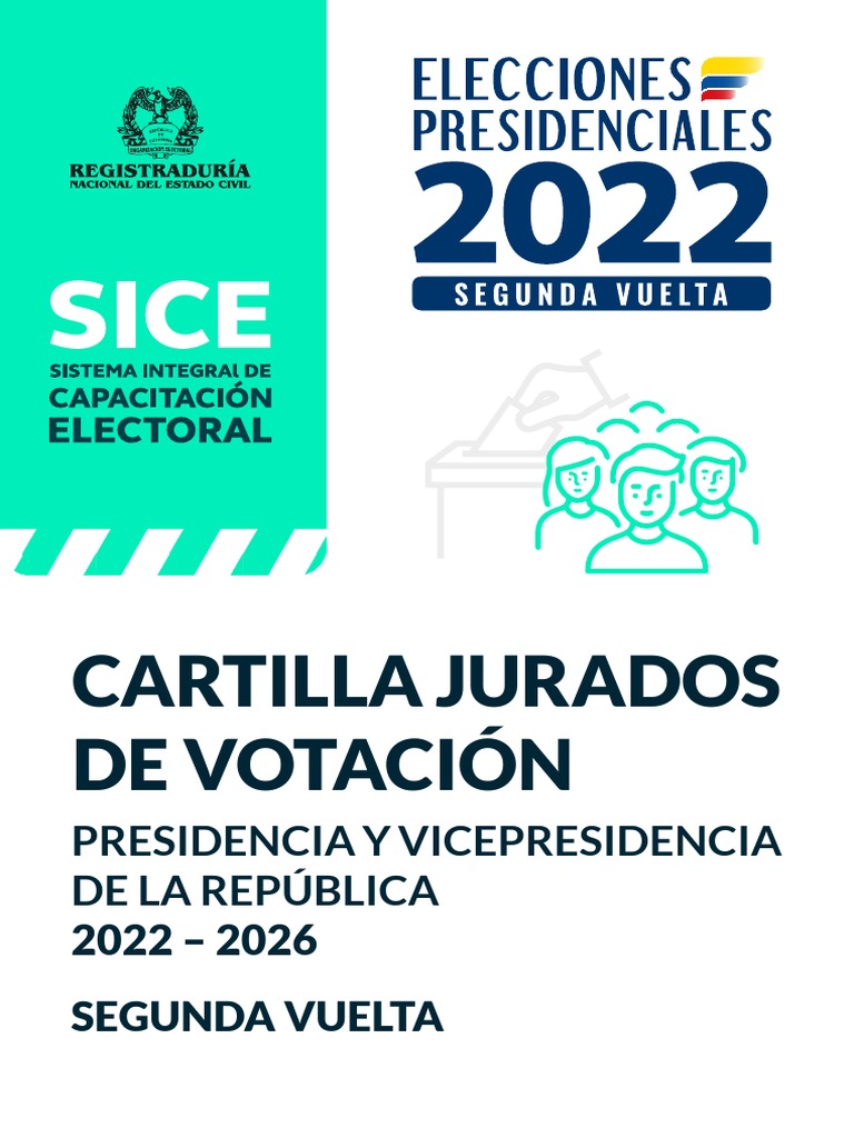 Cartilla Jurados de Votacion Nacional PDF Votación Procedimiento