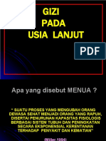 GIZI UNTUK LANJUT USIA