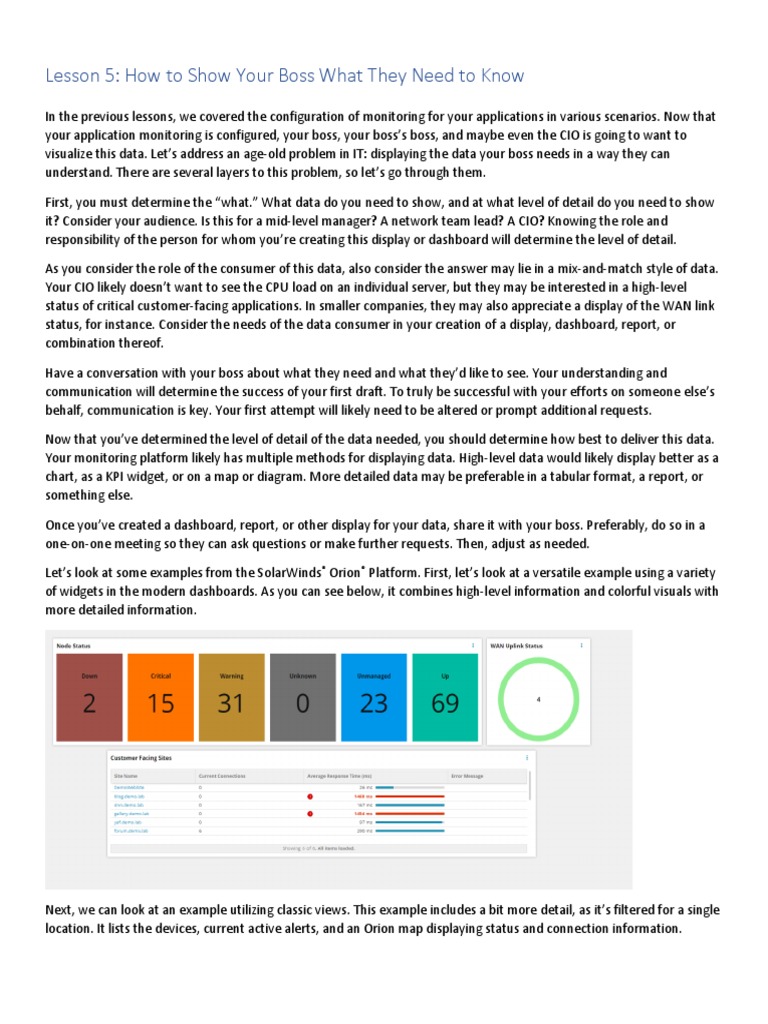 Best Practices For Monitoring Systems-Lesson5 | PDF | Information ...