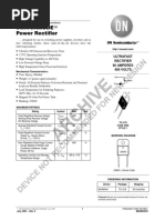 MUR6040 Switchmode Power Rectifier: Ultrafast Rectifier 60 Amperes 400 VOLTS