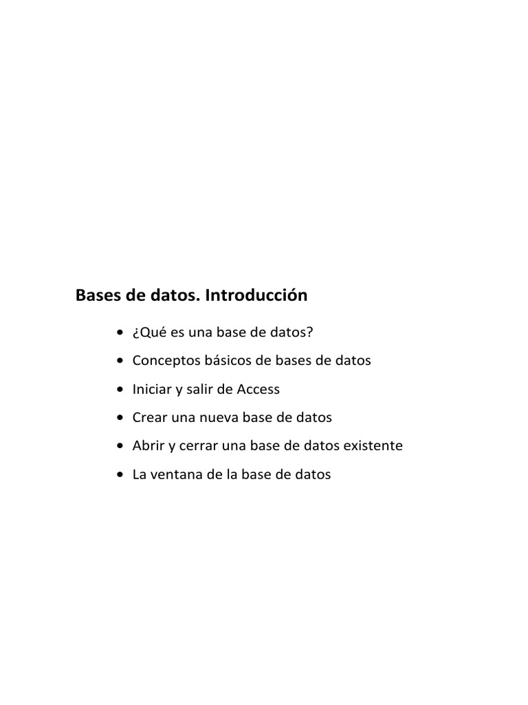 Introducción a Bases de Datos en Access | PDF | Bases de datos ...