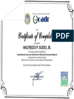 Annex B - Certificate of Completion - Arb 2 - Sudio