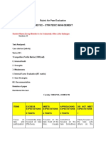 Rubric For Peer Evaluation Bme1102 - Strategic Management