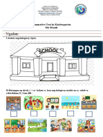 9th Summative Test in Kindergarten 2