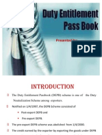 Duty Entitlement Passbook Scheme