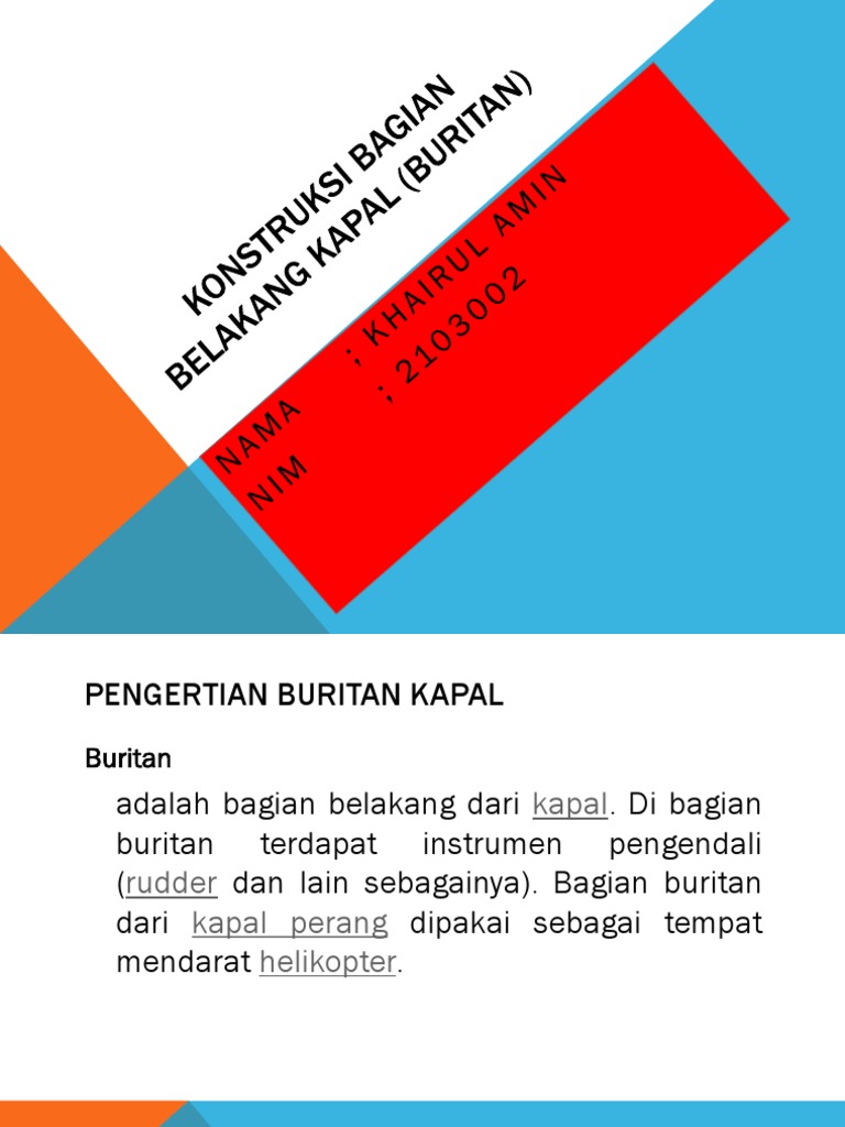 Konstruksi dan Fungsi Buritan Kapal | PDF | Sejarah