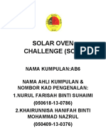 Laporan Solar Oven Challenge