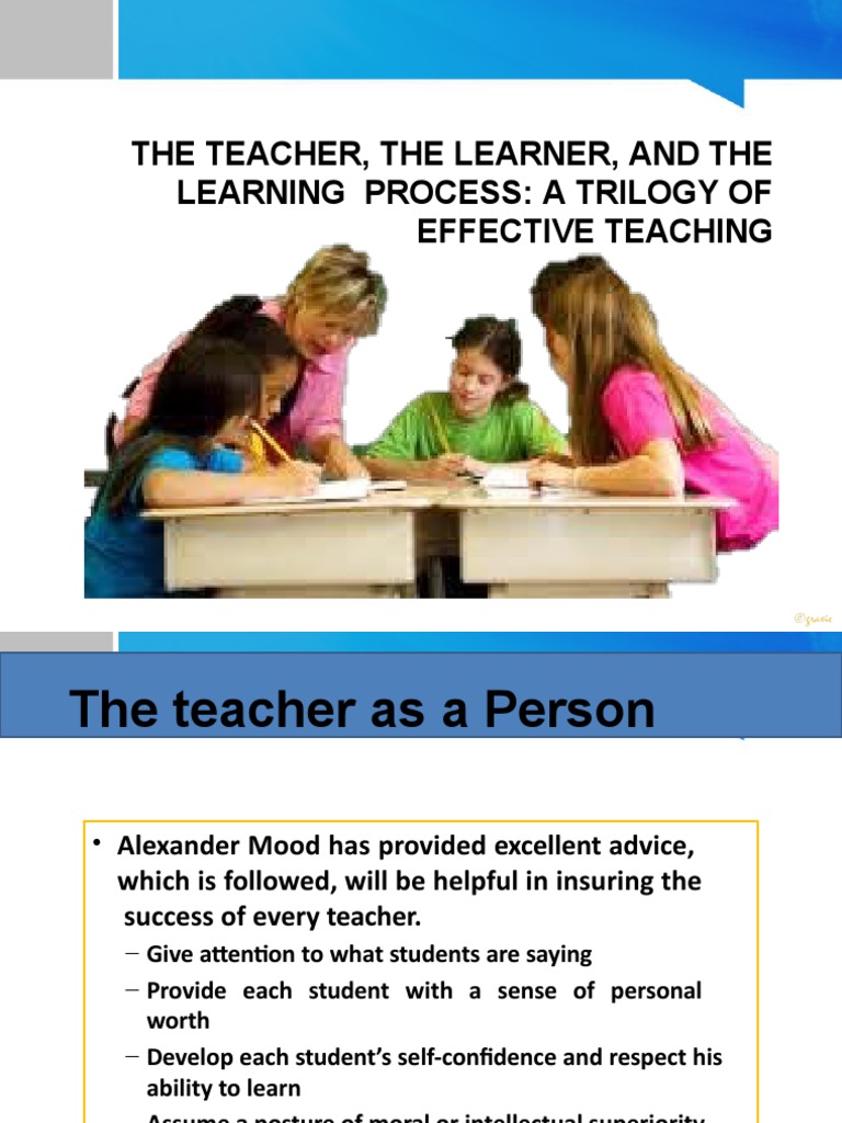 202 - The Teacher, The Learner and The Learning Process A Triology To ...