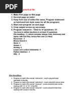 Guidelines For Practical File 1