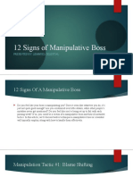 12 Signs of Manipulative Boss