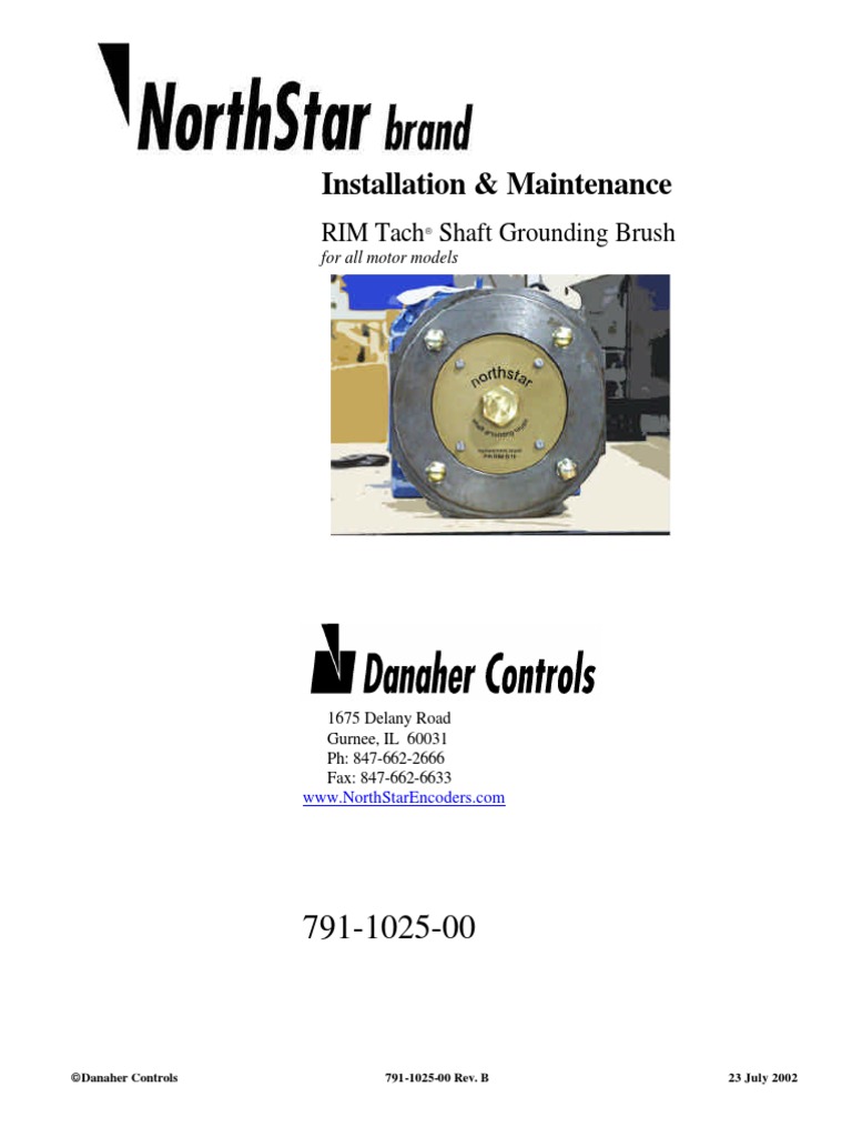 Installation & Maintenance RIM Tach Shaft Grounding Brush PDF