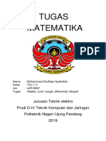 Tugas Aplikasi Aljabar, Limit, Diferensial, Integral