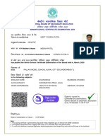 CBSE Senior School Certificate for Yogesh Patel