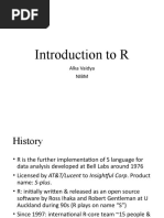 Introduction To R: Alka Vaidya Nibm