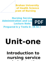 Nursing Service Administration and Leadership.