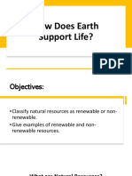How Does Earth Support Life