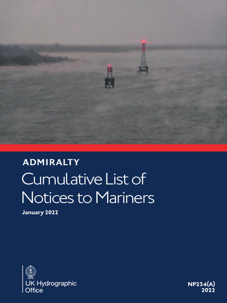 Cumulative List of Notices To Mariners January 2022 PDF Physical