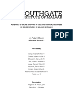 Potential of Online Shopping in Creating Financial Readiness of Grade 10 Pupils in Malvar, Batangas