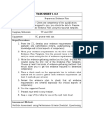Task Sheet 1.4-2: Title: Performance Objective: Given One Competency of The Qualification