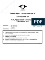 Accounting 2B Final Assessment Opportunity