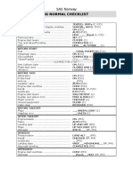 Boeing 737 NG Normal Checklist: SAS Norway