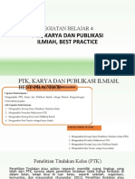 Kegiatan Belajar 4:: PTK, Karya Dan Publikasi Ilmiah, Best Practice