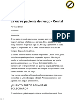 La UE y Brasil en riesgo ante el coronavirus