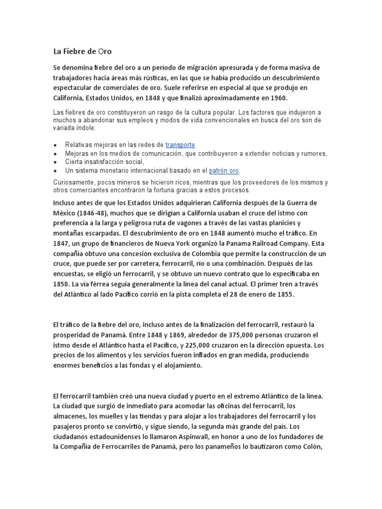 La Fiebre del Oro en California | PDF