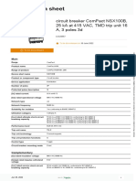 Product Data Sheet: Circuit Breaker Compact Nsx100B, 25 Ka at 415 Vac, TMD Trip Unit 16 A, 3 Poles 3D