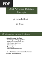 B561 Advanced Database Concepts: 0 Introduction