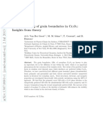 Energy Ordering of Grain Boundaries in Cr2O3 Insights From Theory