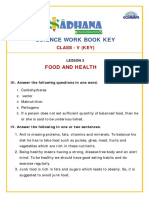Class V Ls-2 Food and Healthy SWB Key