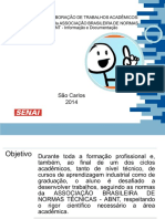 NORMAS PARA APRESENTACAO DE TRABALHOS 2014 Par