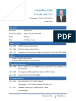 Curriculum Vitae Farah Meutia