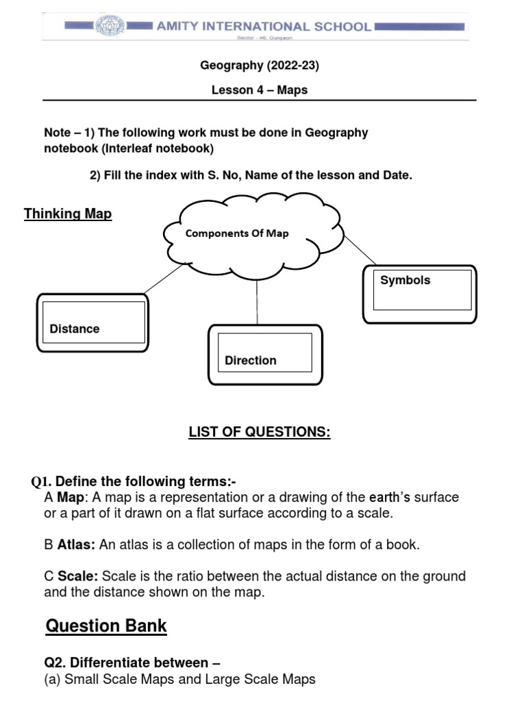 Maps Lesson Notebook Work (1) | PDF | Map | Geography